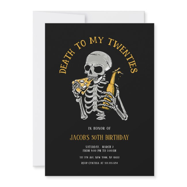 Death To My 20s Invitation