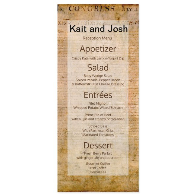 Declaration Of Independence 📜 Usa Old Parchmen Menu
