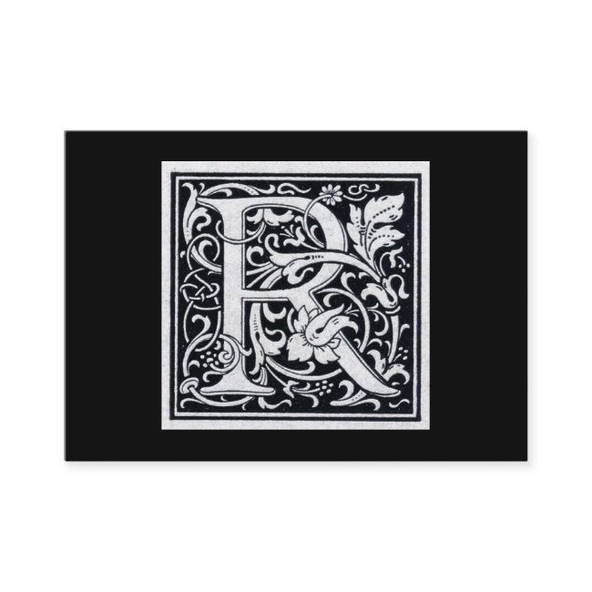 Decorative Letter "r" Woodcut Woodblock Initial Business Invitations