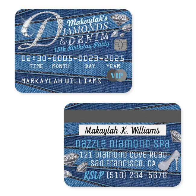 Diamond & Denim Party Invitations