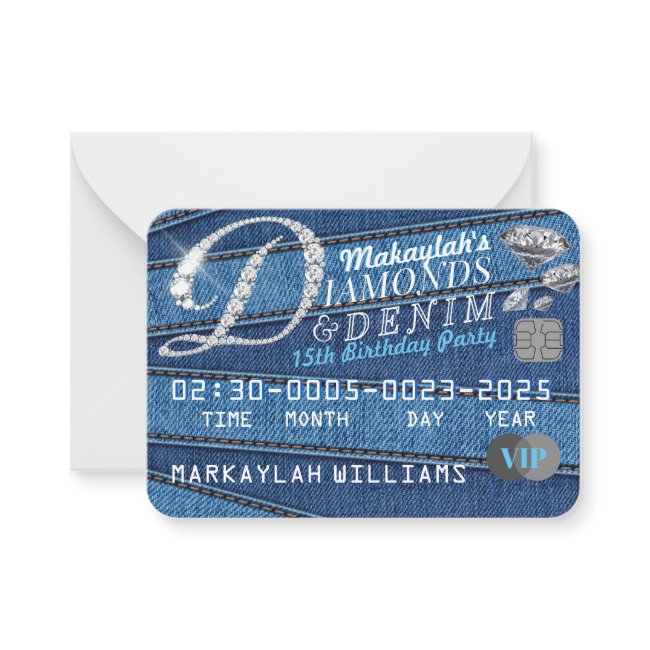 Diamond & Denim Party Invitations