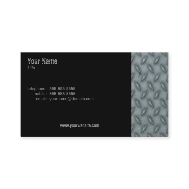 Diamond Plate Steel Business Invitations