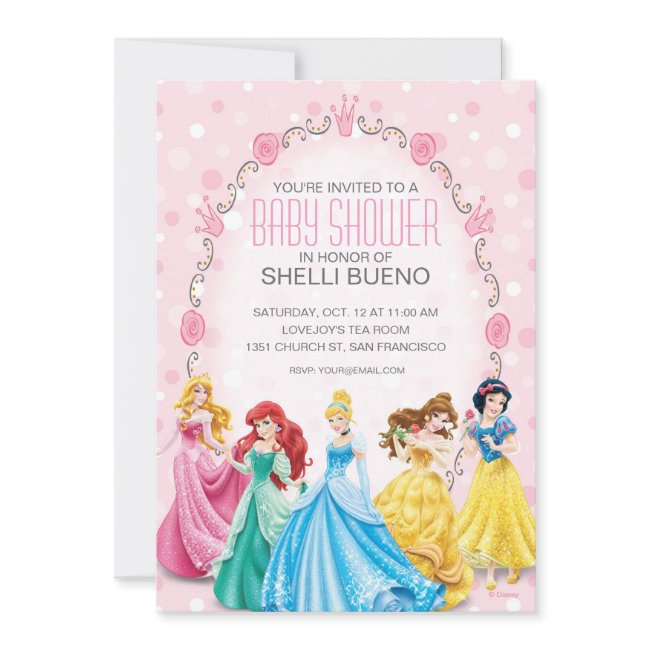 Disney Princess It's A Girl Baby Shower Invitation