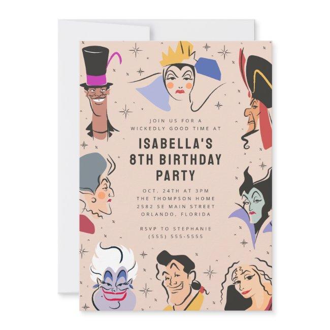 Disney Villains Birthday - Pink Invitation