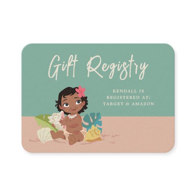Disney's Moana Baby Shower Gift Registry Place Invitations