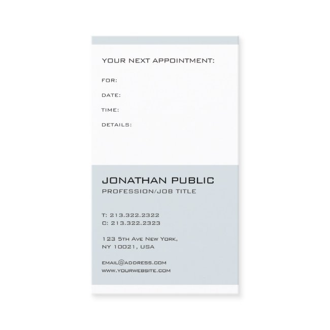 Doctor Dentist Elegant Modern Appointment Reminder