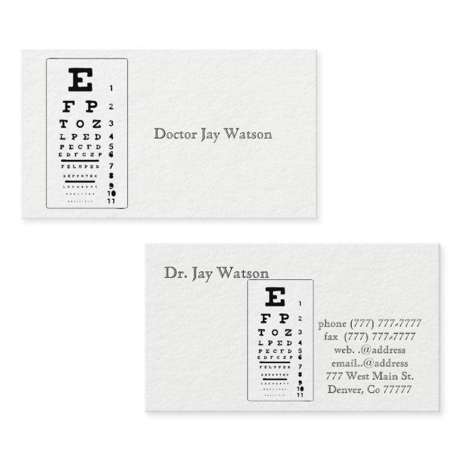 Doctor Office Eye Care Destiny Destiny's Business Invitations