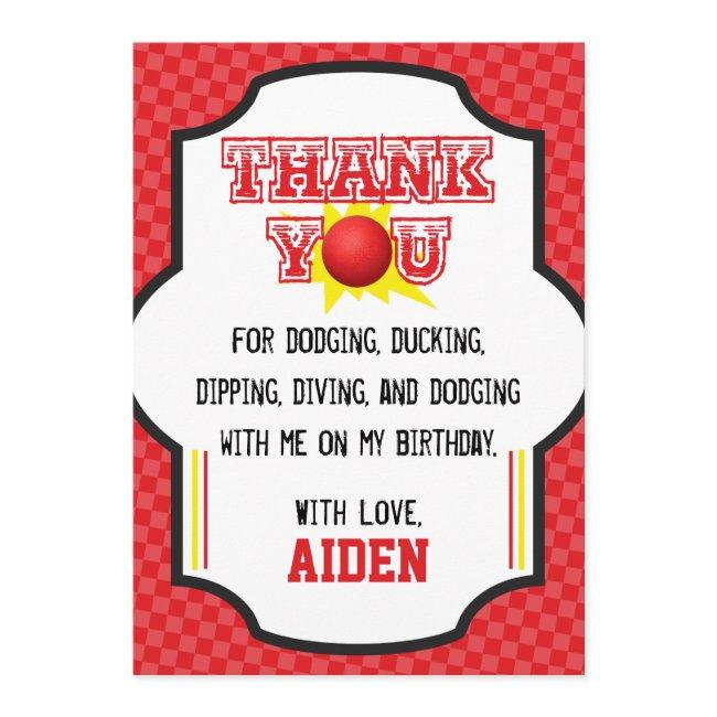 Dodgeball Birthday Thank You Invitations | Sports