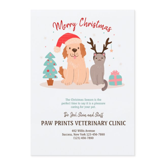 Dog And Cat Christmas Invitations