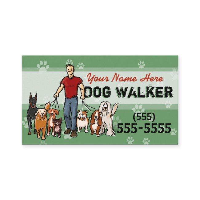 Dog Walking Dog Walker Training Male Custom Promo Business Invitations