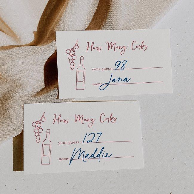 Dolce Vita Bridal Shower Wine Corks Guess Invitations
