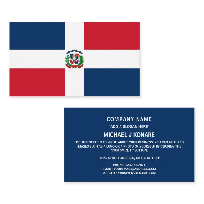 Dominican Flag, Flag Of Dominican Republic Business Invitations