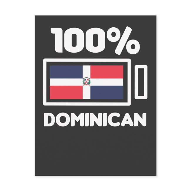 Dominican Republic Flag Dominican Power Homeland Postinvitations