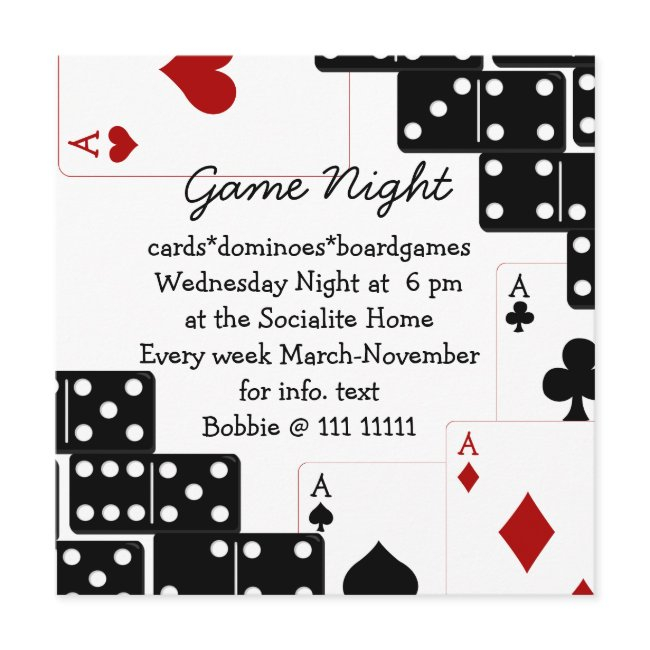 Domino Aces Invitation