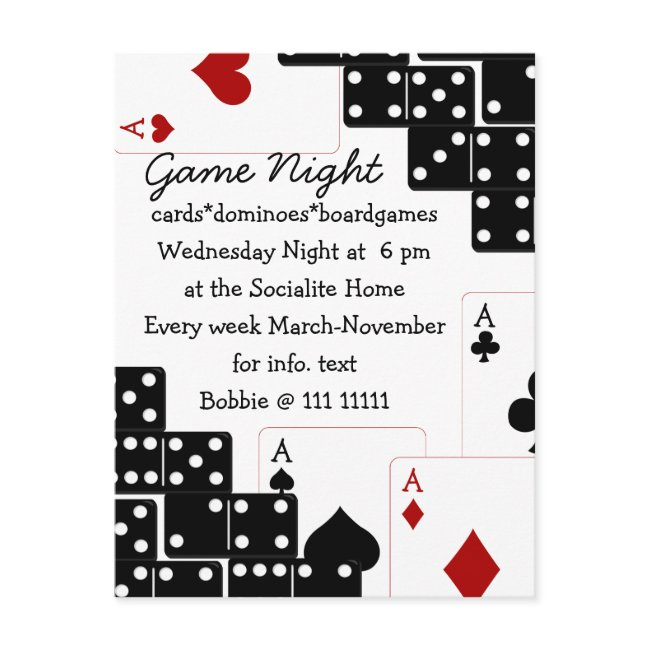 Domino Aces Invitation