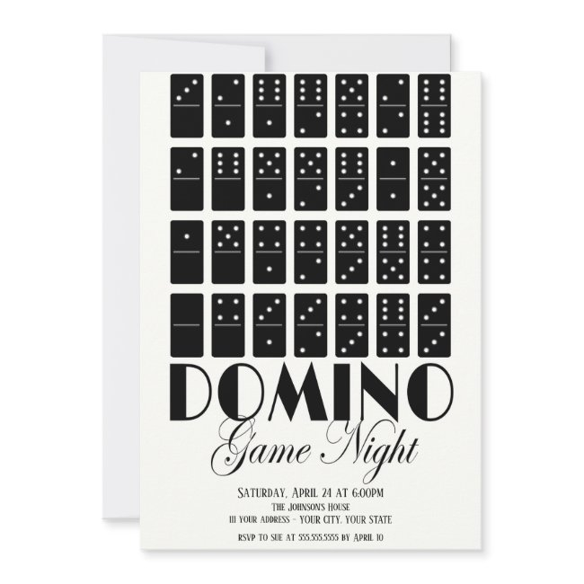 Domino Game Night Invitation