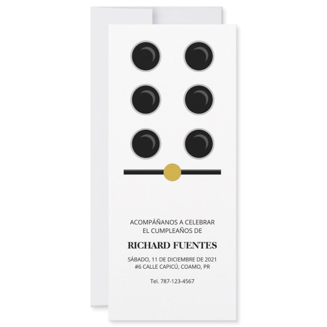 Domino Party Themed Invitation