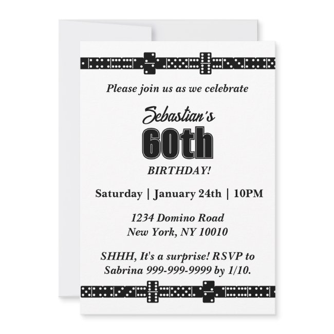 Dominos Theme Birthday Invitation