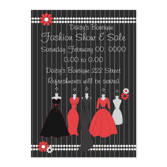 Dress Shop Daisy Theme Invitation