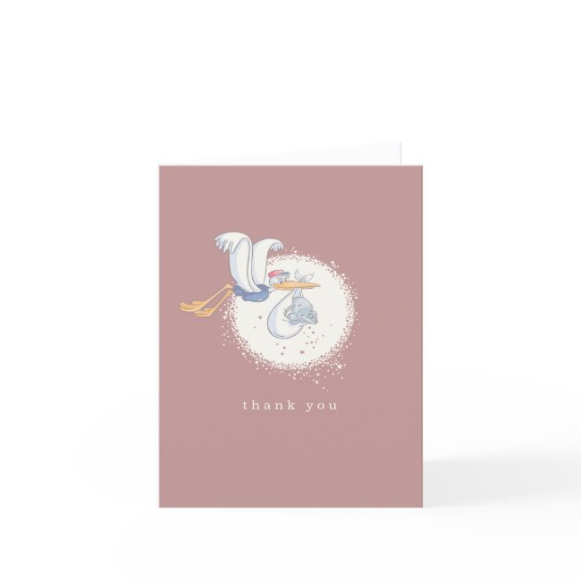 Dumbo & Stork | Girl Baby Shower Thank You