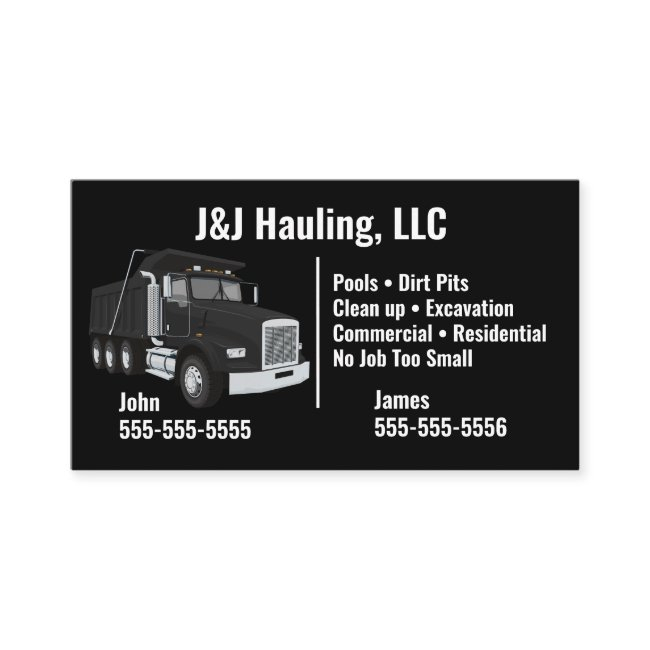 Dump Truck Business Invitations