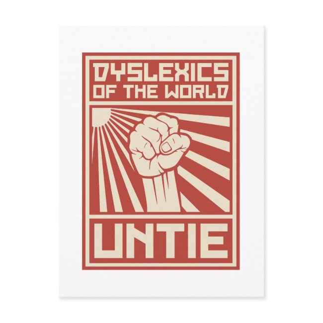 Dyslexics Of The World Untie Postinvitations