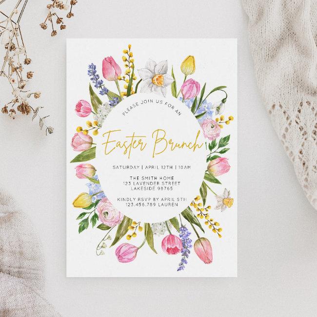 Easter Brunch Spring Floral Invitation