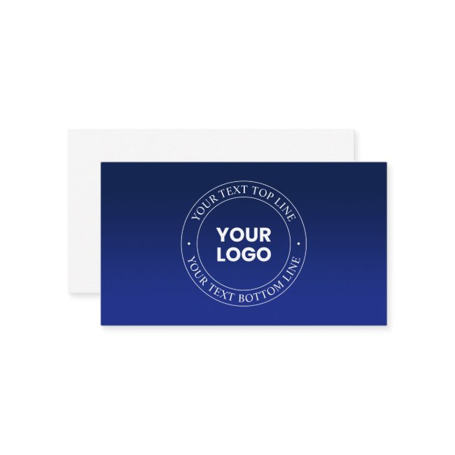 Easy Logo Replacement & Text | Dark Blue Gradient Enclosure Invitations