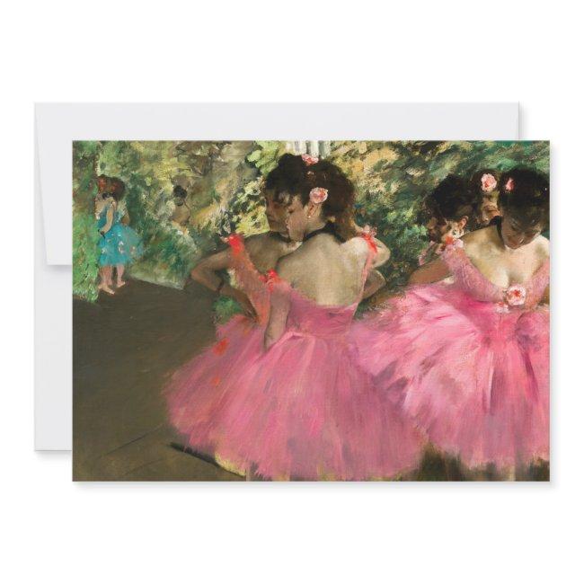 Edgar Degas - Dancers In Pink Invitation