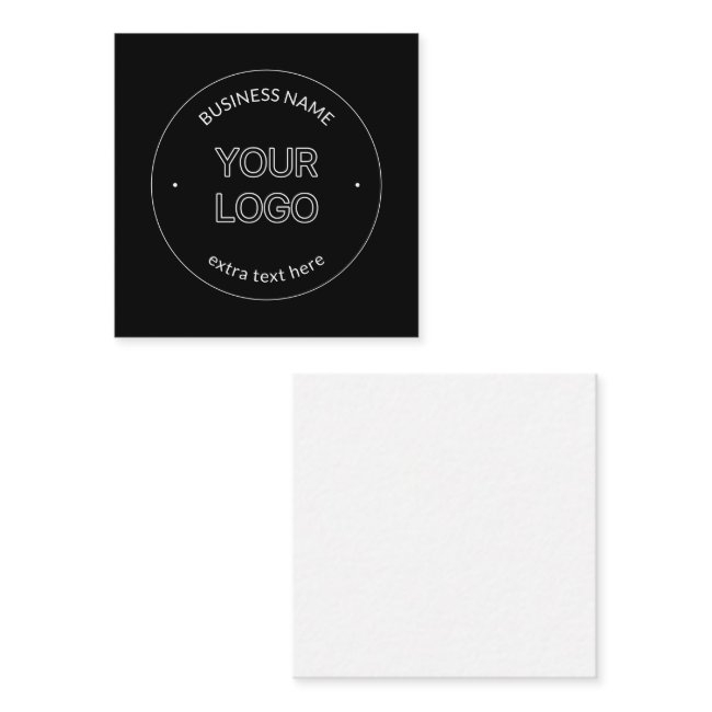 Editable Logo Replacement & Business Name | Black Enclosure Invitations