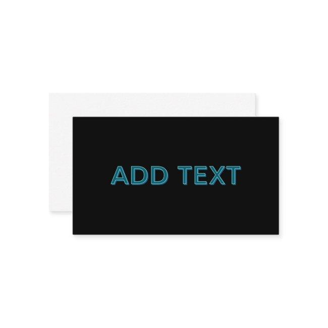Editable Outlined Lettering W/drop Shadow Enclosure Invitations