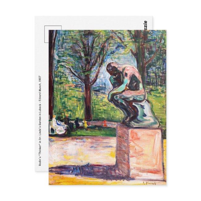 Edvard Munch - The Thinker By Rodin Postinvitations
