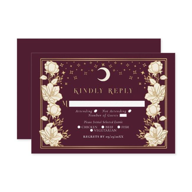 Elegant Arch Art Nouveau Wedding Rsvp Enclosure Invitations