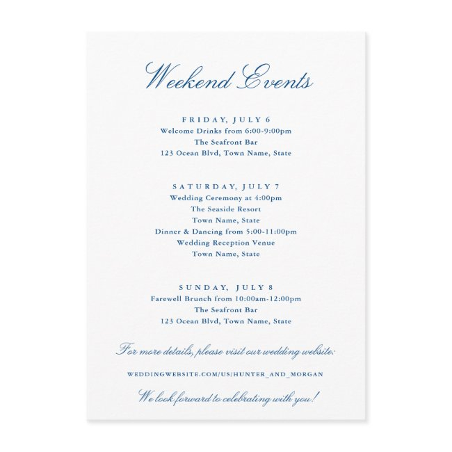 Elegant Cape Cod Weekend Events Wedding Enclosure Invitations
