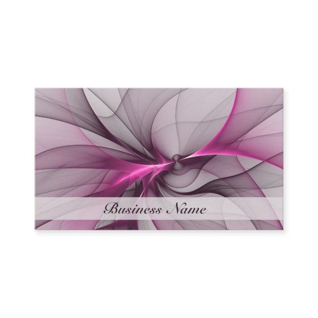 Elegant Chaos Modern Abstract Pink Fractal Art Business Invitations