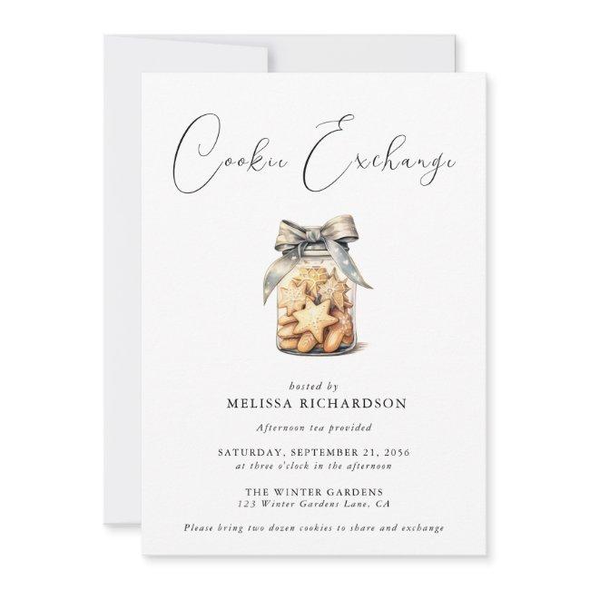 Elegant Chic Modern Cookie Exchange Invitation