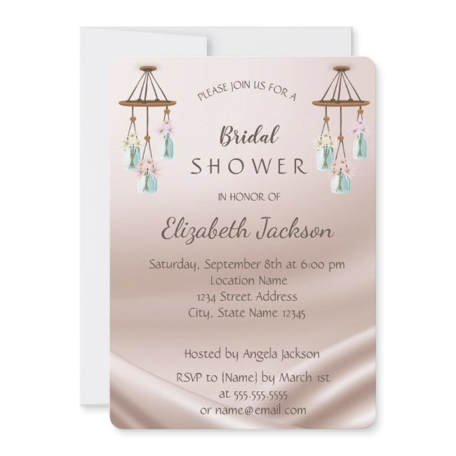 Elegant Chic Wind Chimes Bridal Shower Invitation