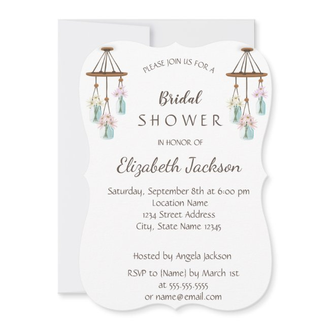 Elegant Chic, Wind Chimes Bridal Shower Invitation