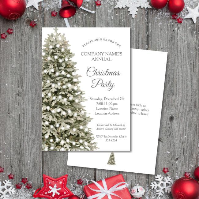 Elegant Christmas Tree Company Holiday Party Invitation