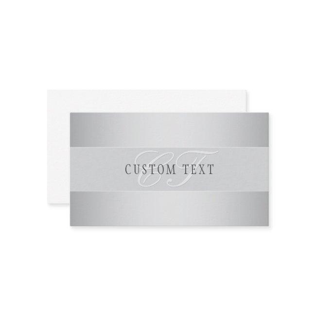 Elegant Editable Monogram Script Writing | Grey Enclosure Invitations