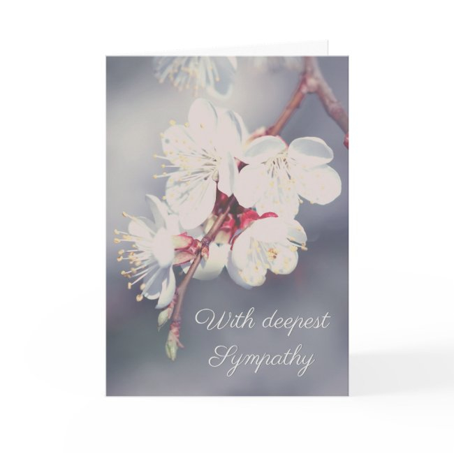 Elegant Floral Blossom Sympathy Invitations