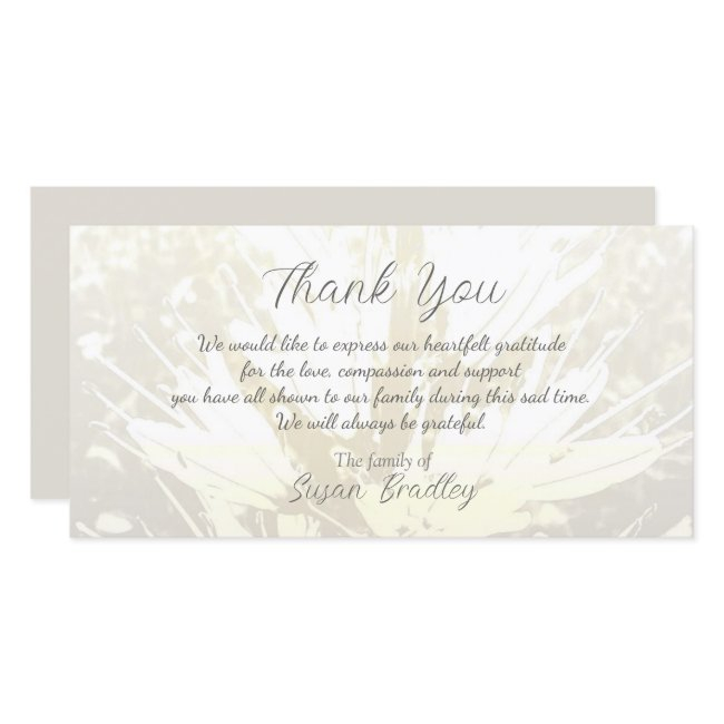 Elegant Floral Pattern Sympathy Thank You P Invitations 2