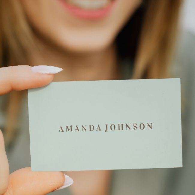 Elegant Girly Day Spa And Salon Light Green Business Invitations