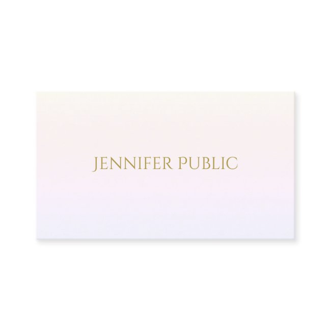 Elegant Gold Script Minimalist Trendy Plain Business Invitations
