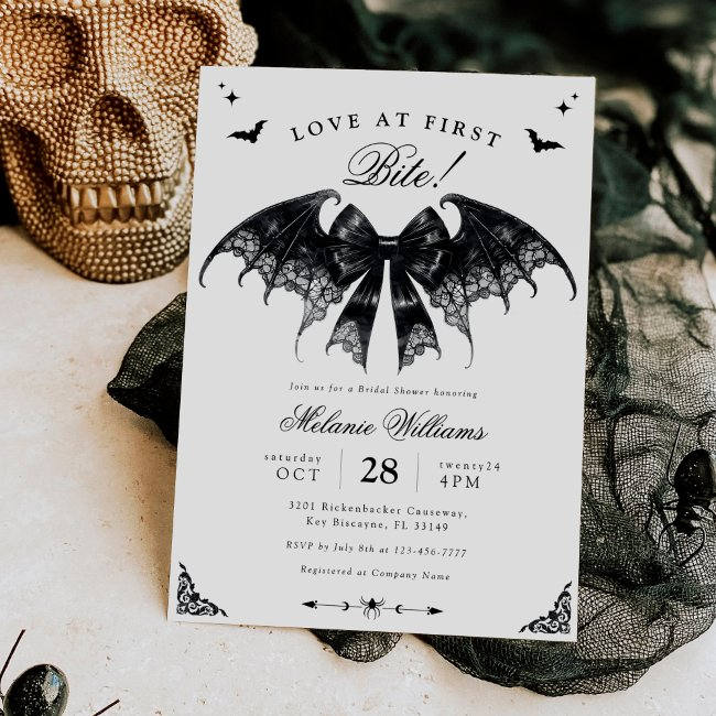 Elegant Gothic Bridal Shower Invitation
