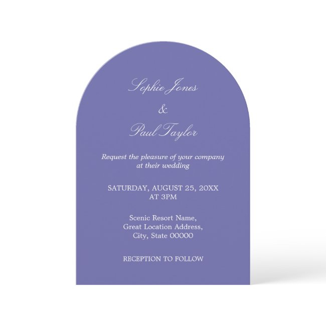 Elegant Lavender Arch Wedding Invitation