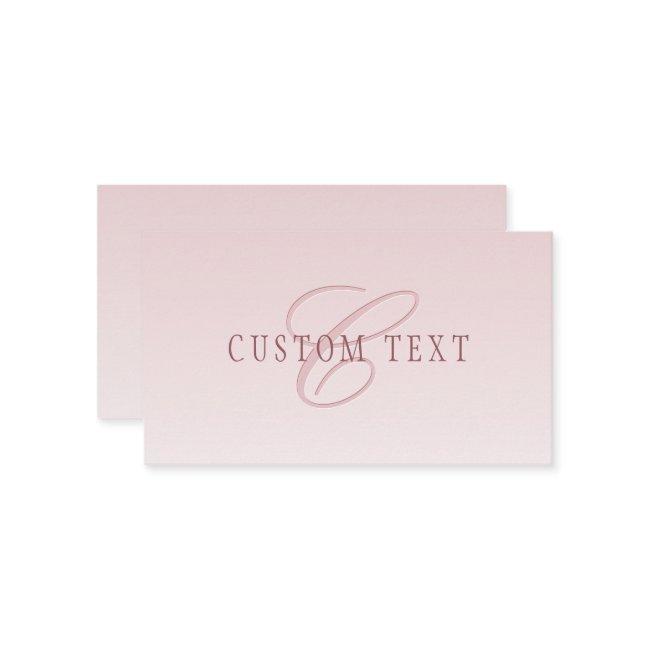 Elegant Lettering & Monogram | Rose Ombre Enclosure Invitations