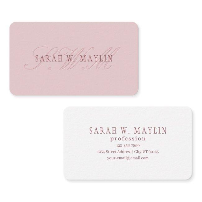 Elegant Looking Monogram | Rose Gold Business Invitations