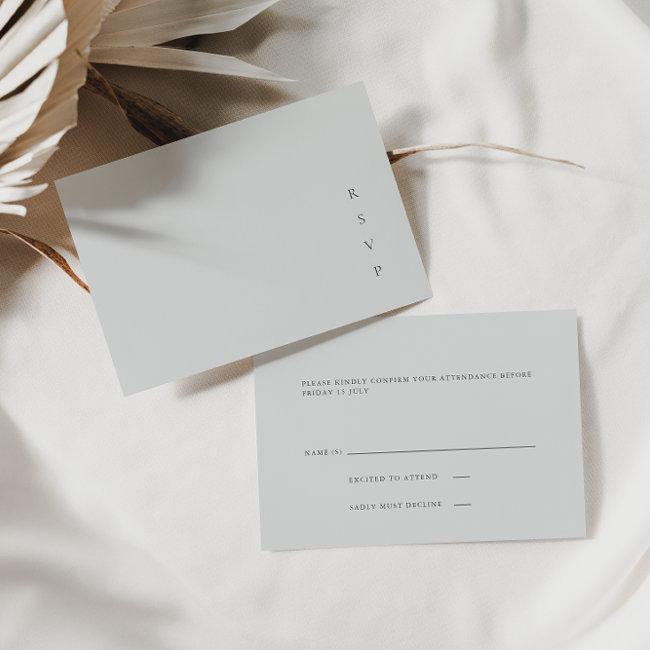 Elegant Minimalist Light Slate Blue Rsvp Invitations