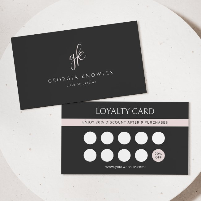 Elegant Modern Blush Pink Reward Loyalty Invitations